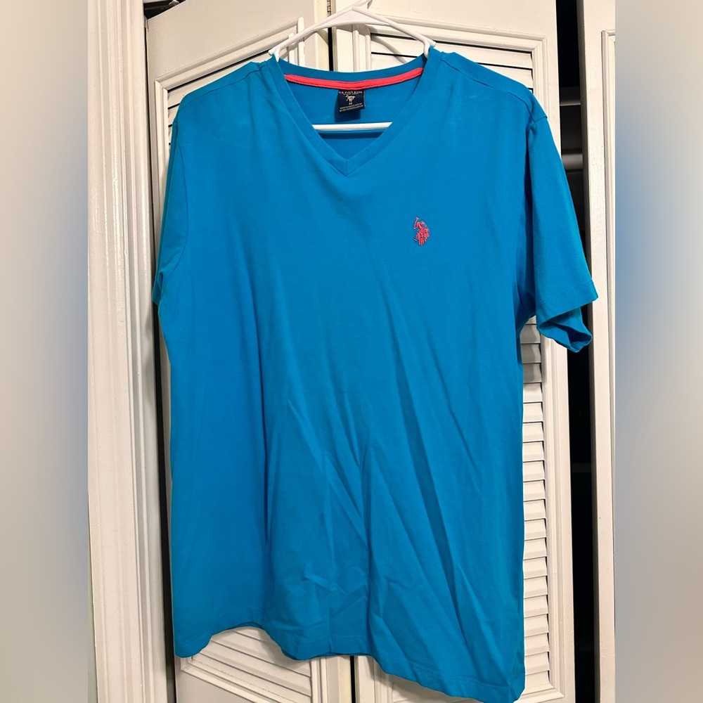 U.S. Polo Assn. Men's Blue V-Neck Tee